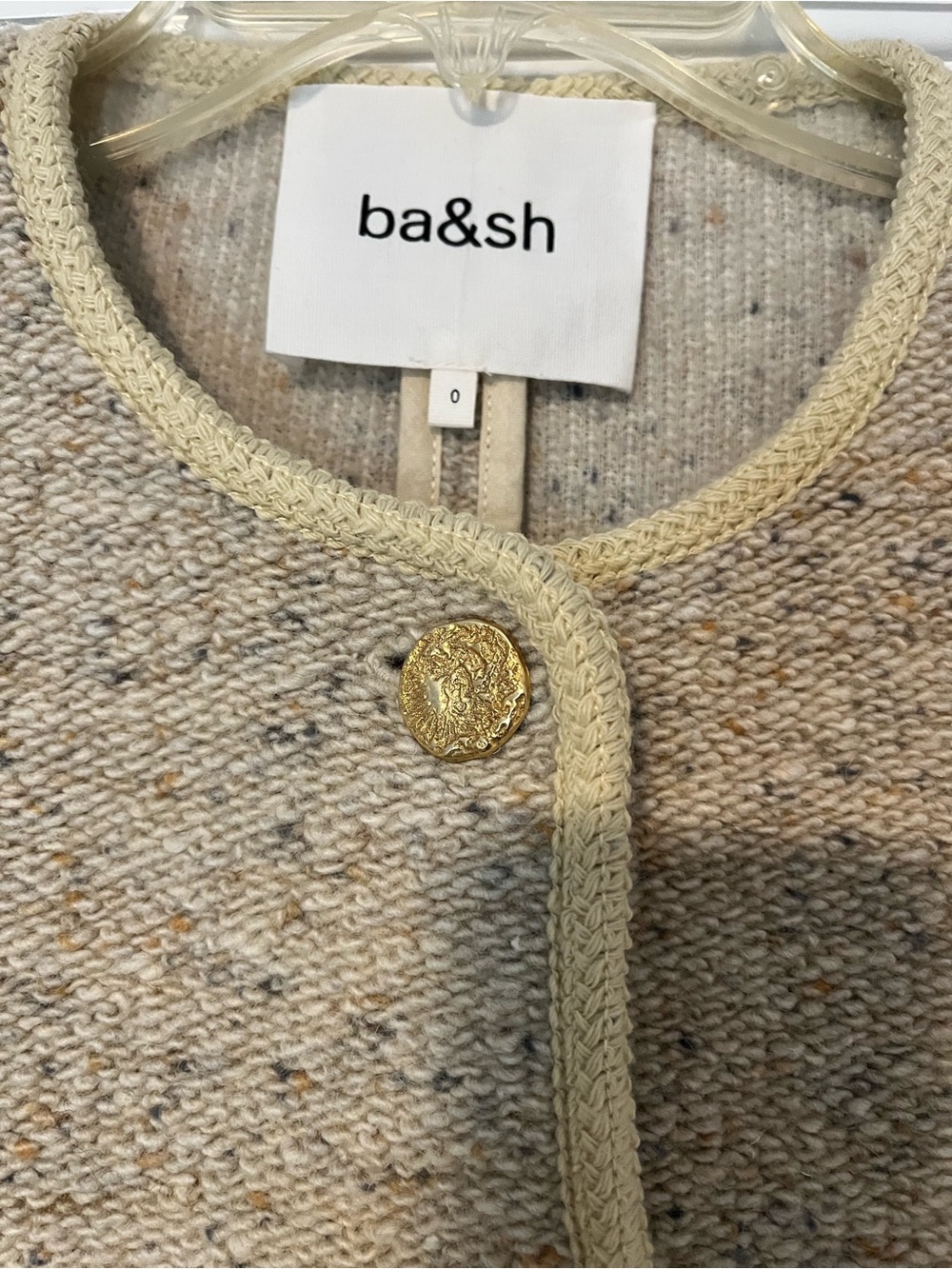ba&sh Lady Jacket Wool Tweed Size 0 (XS) - Picture 3 of 6